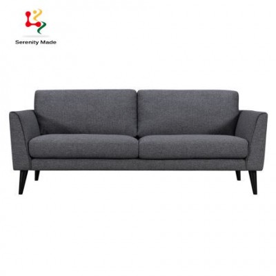 Nordic style simple grey wooden frame leisure living room apartment commercial sofa modern